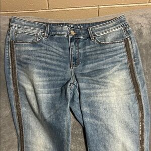 White House Black Market Women’s Girlfriend Jeans with Embellishments